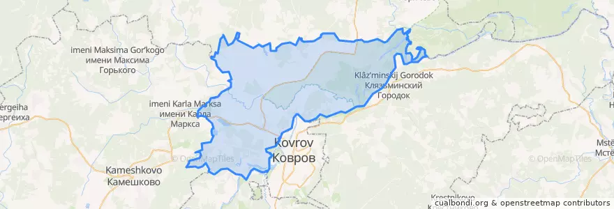 Mapa de ubicacion de Малыгинское сельское поселение.