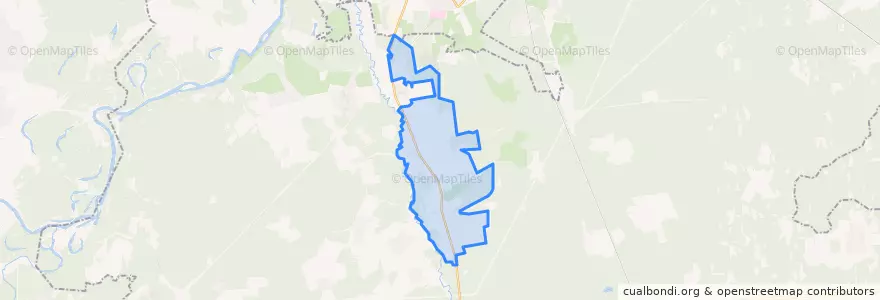 Mapa de ubicacion de городское поселение Мелехово.