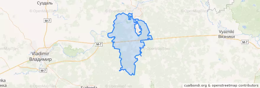 Mapa de ubicacion de Новосельское сельское поселение.