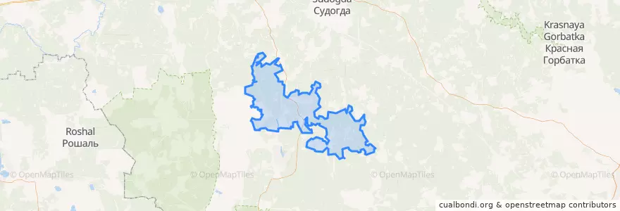 Mapa de ubicacion de сельское поселение Анопино.