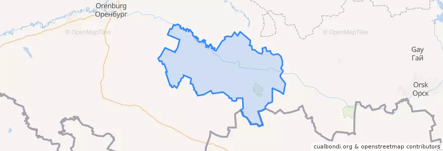 Mapa de ubicacion de Беляевский район.