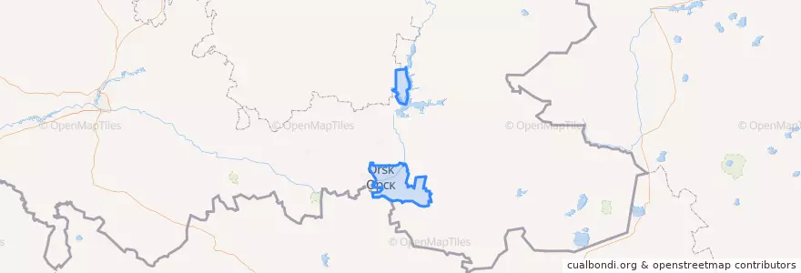 Mapa de ubicacion de Orsk.