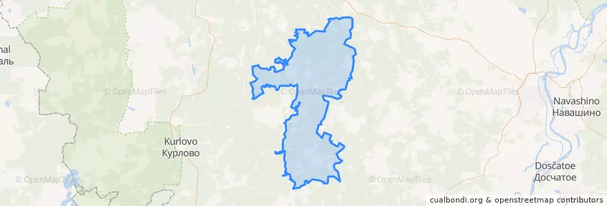 Mapa de ubicacion de сельское поселение Золотково.