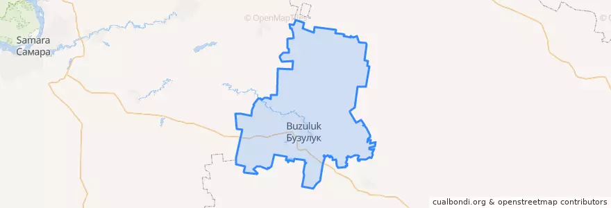 Mapa de ubicacion de Бузулукский район.