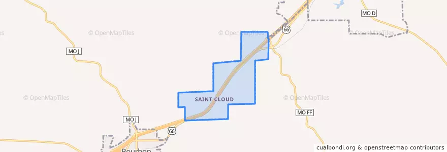 Mapa de ubicacion de St. Cloud.