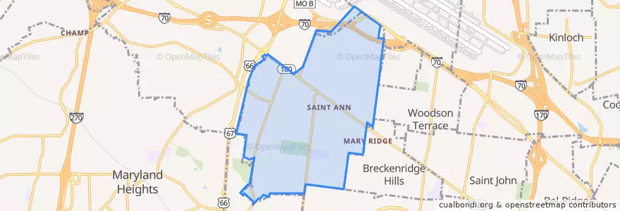 Mapa de ubicacion de St. Ann.
