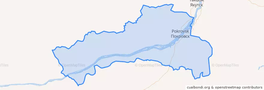 Mapa de ubicacion de Хангаласский улус.