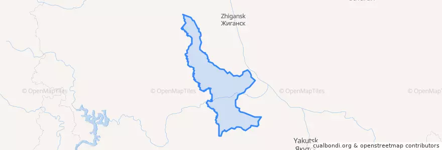 Mapa de ubicacion de Вилюйский улус.
