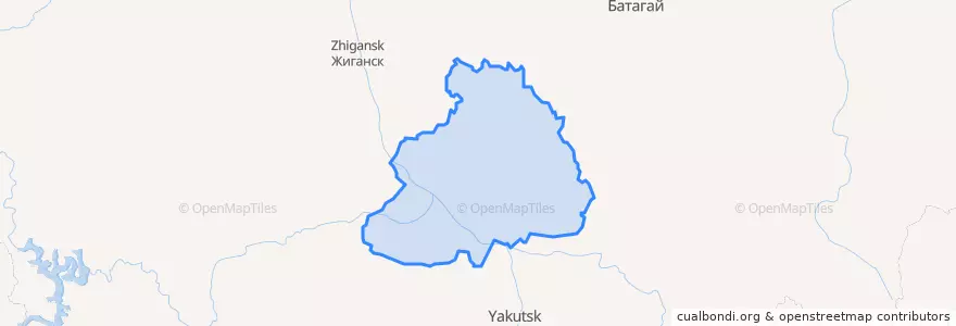 Mapa de ubicacion de Кобяйский улус.