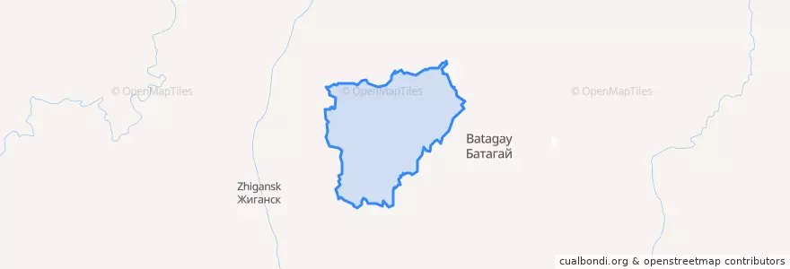 Mapa de ubicacion de Эвено-Бытантайский национальный улус.