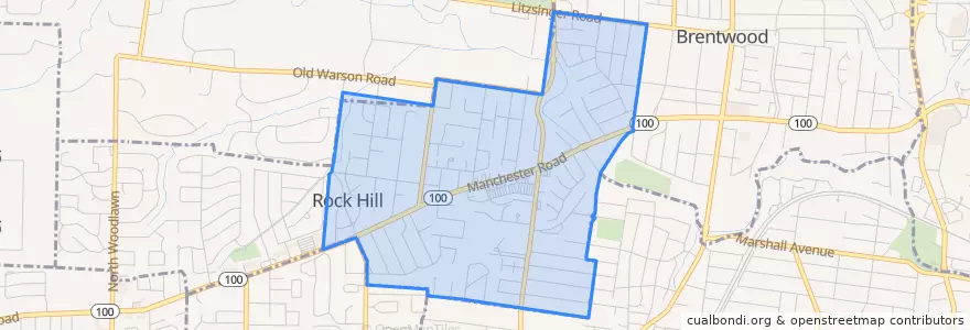 Mapa de ubicacion de Rock Hill.