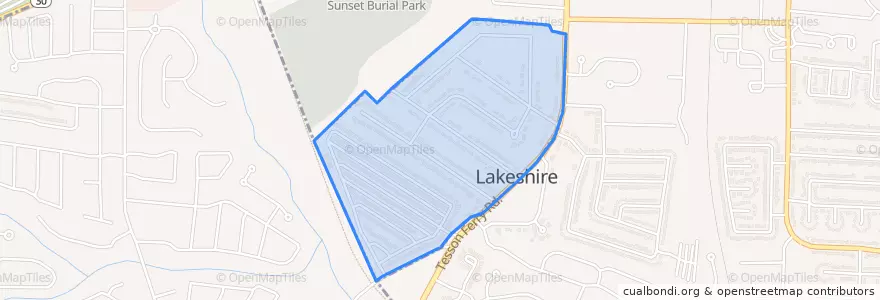 Mapa de ubicacion de Lakeshire.