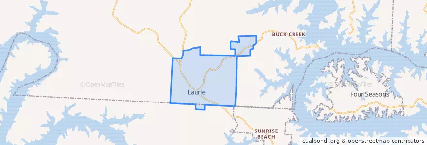 Mapa de ubicacion de Laurie.