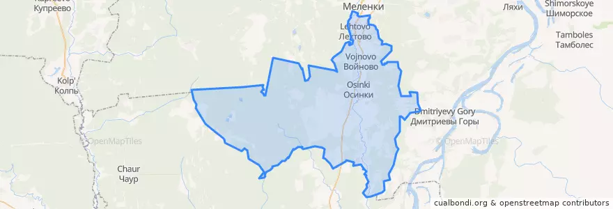 Mapa de ubicacion de Илькинское сельское поселение.