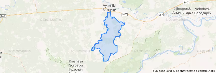 Mapa de ubicacion de Паустовское сельское поселение.