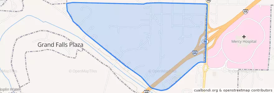 Mapa de ubicacion de Shoal Creek Drive.