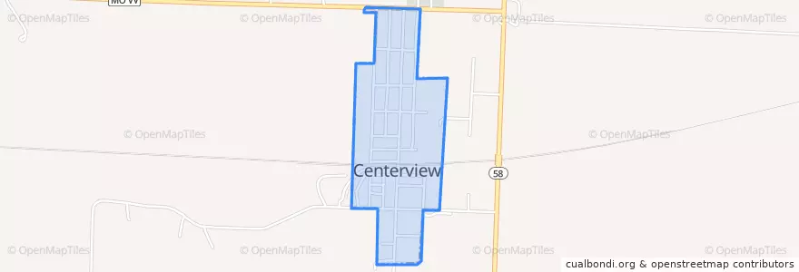 Mapa de ubicacion de Centerview.