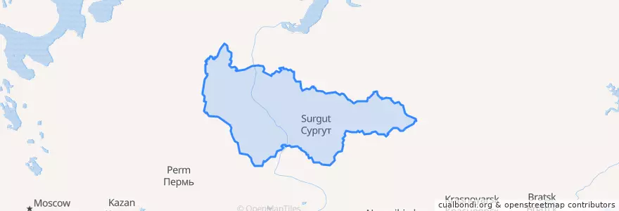 Mapa de ubicacion de Khanty-Mansiysk Autonomous Okrug – Ugra.
