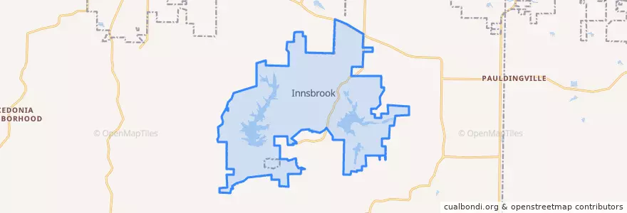 Mapa de ubicacion de Innsbrook.