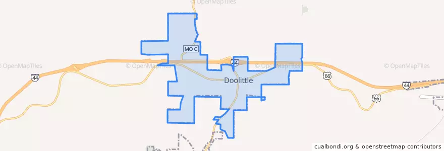 Mapa de ubicacion de Doolittle.