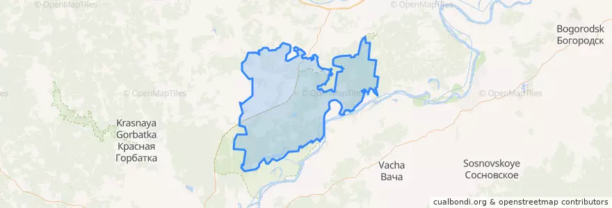 Mapa de ubicacion de Фоминское сельское поселение.