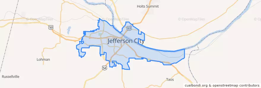 Mapa de ubicacion de Джефферсон-Сити.