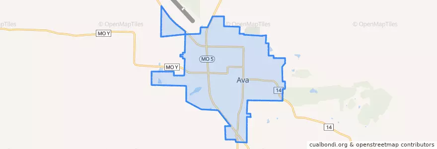Mapa de ubicacion de Ava.