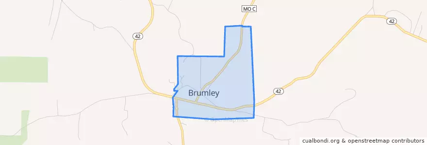 Mapa de ubicacion de Brumley.