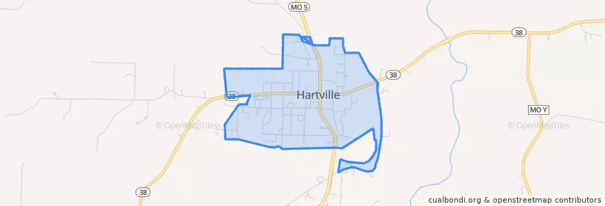 Mapa de ubicacion de Hartville.