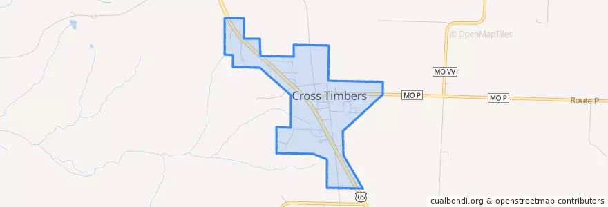 Mapa de ubicacion de Cross Timbers.