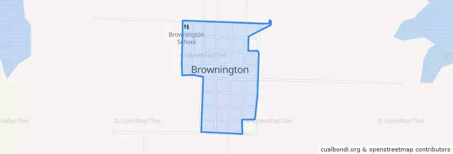Mapa de ubicacion de Brownington.