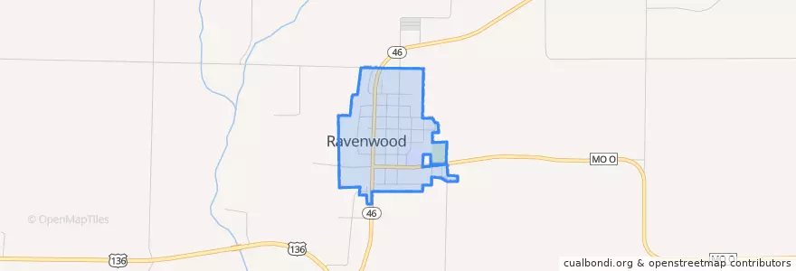 Mapa de ubicacion de Ravenwood.