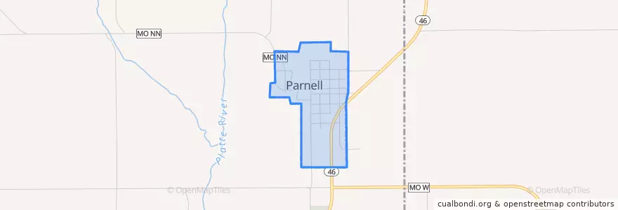 Mapa de ubicacion de Parnell.