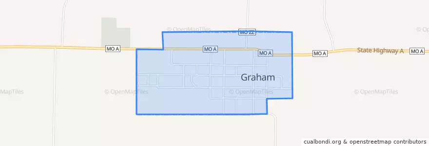 Mapa de ubicacion de Graham.