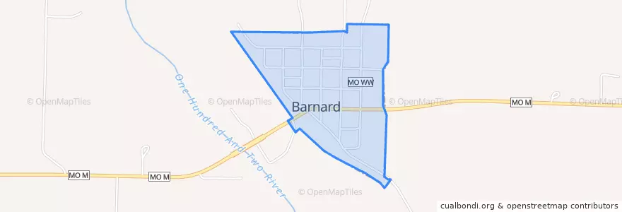 Mapa de ubicacion de Barnard.