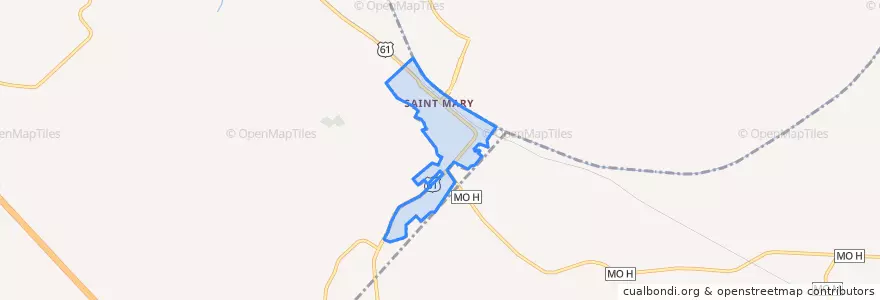 Mapa de ubicacion de St. Mary.