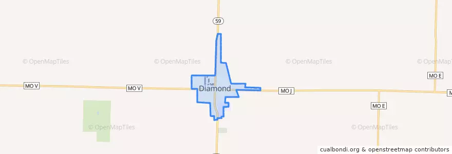 Mapa de ubicacion de Diamond.