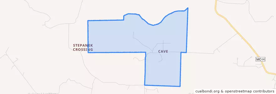 Mapa de ubicacion de Cave.