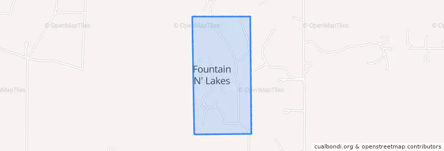 Mapa de ubicacion de Fountain N' Lakes.