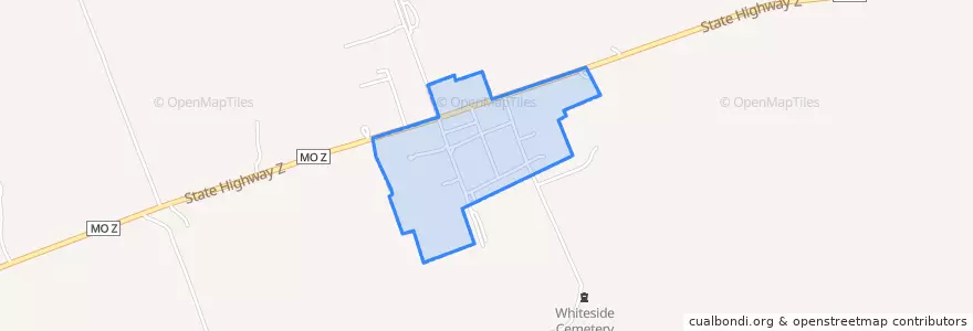 Mapa de ubicacion de Whiteside.