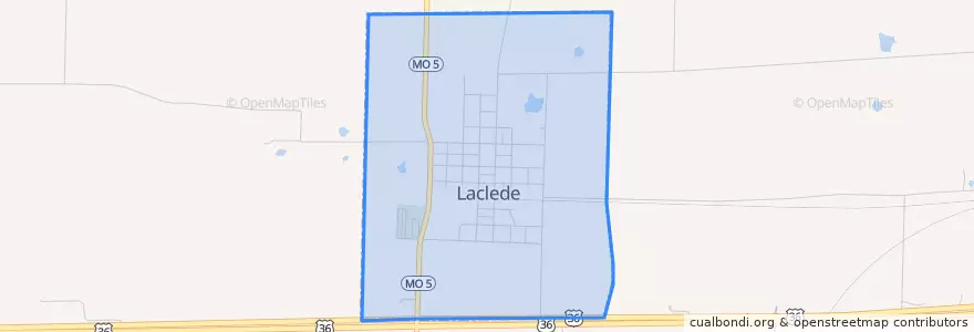 Mapa de ubicacion de Laclede.