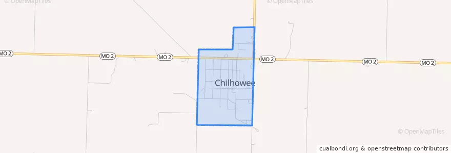 Mapa de ubicacion de Chilhowee.