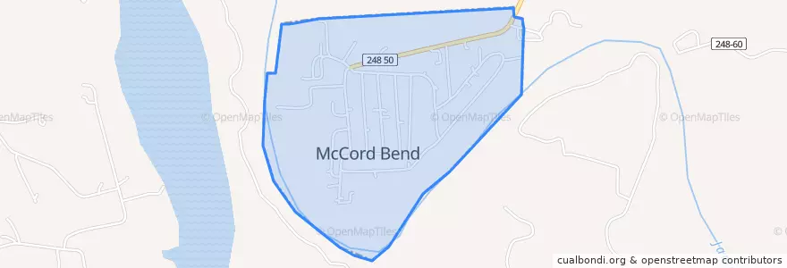 Mapa de ubicacion de McCord Bend.