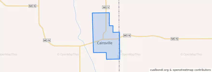 Mapa de ubicacion de Cainsville.