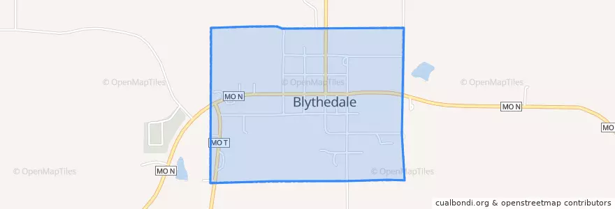 Mapa de ubicacion de Blythedale.