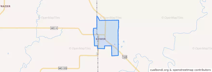 Mapa de ubicacion de Gower.