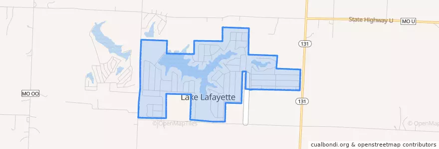 Mapa de ubicacion de Lake Lafayette.