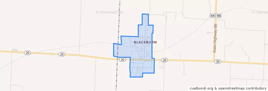 Mapa de ubicacion de Blackburn.