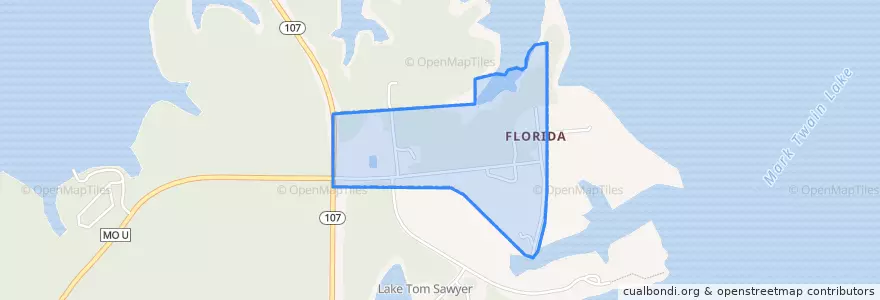 Mapa de ubicacion de Florida.