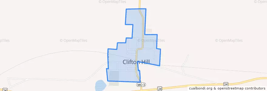 Mapa de ubicacion de Clifton Hill.